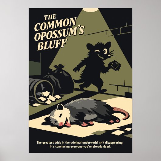 De Kunst van de Opossum Bluff Retro Poster (Voorkant)