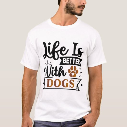De kunst van de positieve hond | Motivatie prijsop T-shirt (Voorkant)
