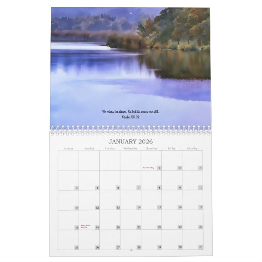 De kunst van de Psalmen Bijbelvers Kalender Kunst (Jan 2026)