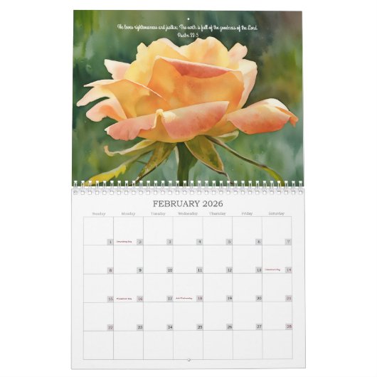 De kunst van de Psalmen Bijbelvers Kalender Kunst (Feb 2026)