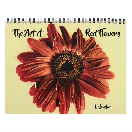 De kunst van de rode bloemen kalender (Hoes)