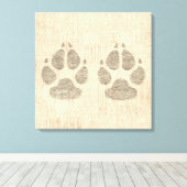 De Kunst van de Schilder van de hond met de Achter Canvas Afdruk (Insitu (Houten vloer))