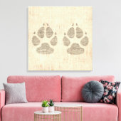 De Kunst van de Schilder van de hond met de Achter Canvas Afdruk (Insitu (Woonkamer))