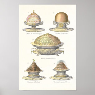 De kunst van de Soufflé - Antiek gebak Poster
