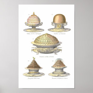 De kunst van de Soufflé - Antiek gebak Poster