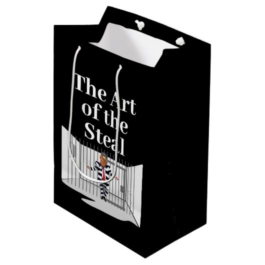 De kunst van de Steal Trump Gift Bag Medium Cadeauzakje (Voorkant Gekanteld)