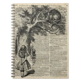 De Kunst van de Stencil van Alice en van Cheshire Notitieboek