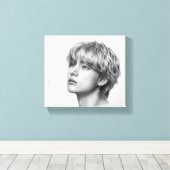 De Kunst Van De V - De Mooiste Man Uit Korea Canvas Afdruk (Insitu (Houten vloer))