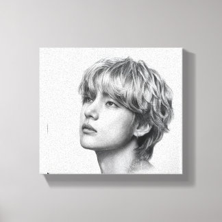 De Kunst Van De V - De Mooiste Man Uit Korea Canvas Afdruk