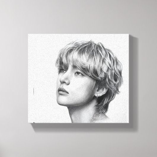 De Kunst Van De V - De Mooiste Man Uit Korea Canvas Afdruk (Voorkant)