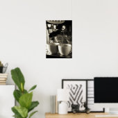 De kunst van de verse koffiebereiding/gieten poster (Thuiskantoor)