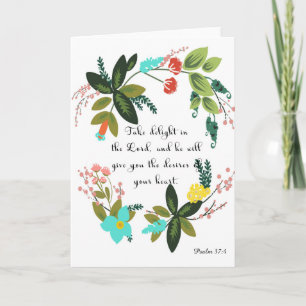 De Kunst van de Verzen van de bijbel - het 37:4 Feestdagen Kaart