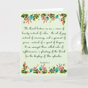 De Kunst van de Verzen van de bijbel - het 61:3 Feestdagen Kaart