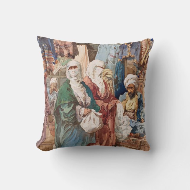 De kunst van de Zijderbazaar werpt kussens op (Voorkant)