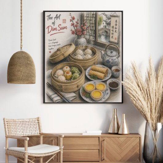 De Kunst van Dim Sum | Traditionele Chinese Thee Poster