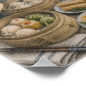 De Kunst van Dim Sum | Traditionele Chinese Thee Poster (Hoek)