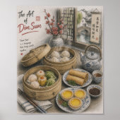De Kunst van Dim Sum | Traditionele Chinese Thee Poster (Voorkant)
