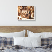 De kunst van een tas 3 canvas afdruk (Insitu (Slaapkamer))