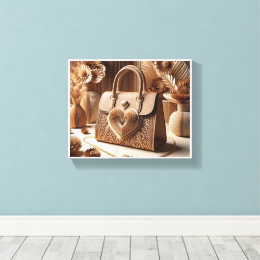 De kunst van een tas 3 canvas afdruk (Insitu (Houten vloer))