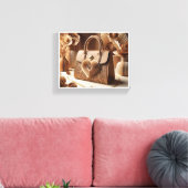 De kunst van een tas 3 canvas afdruk (Insitu (Woonkamer))