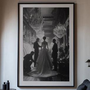 De Kunst van Elegantie: Een Klassieke Couture Pasv Poster