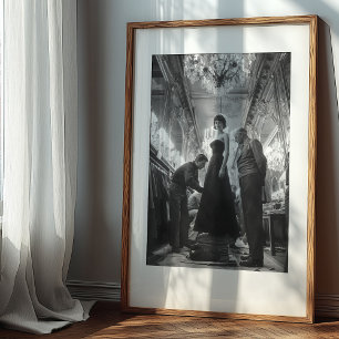 De Kunst van Elegantie: Een Klassieke Couture Pasv Poster