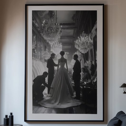 De kunst van elegantie: een klassieke couture poster