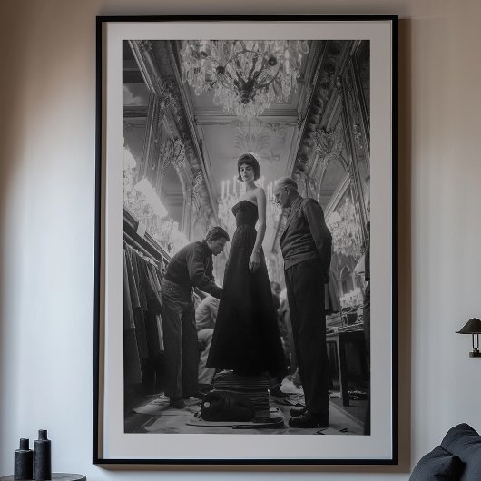 De kunst van elegantie: een klassieke couture poster