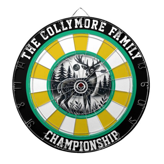 De kunst van Forest Deer Dartbord (Voorkant)