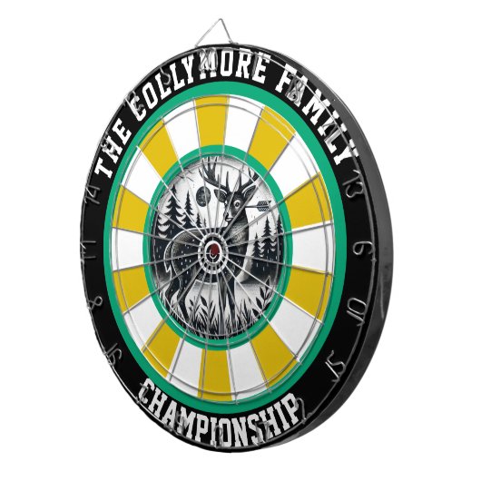 De kunst van Forest Deer Dartbord (Voorkant Rechts)