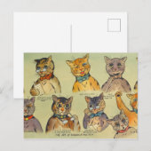 De kunst van het bieden op veiling door Louis Wain Briefkaart (Voorkant / Achterkant)
