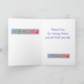 De Kunst van het Blok van het Dekbed van het Bedankkaart (Binnen)