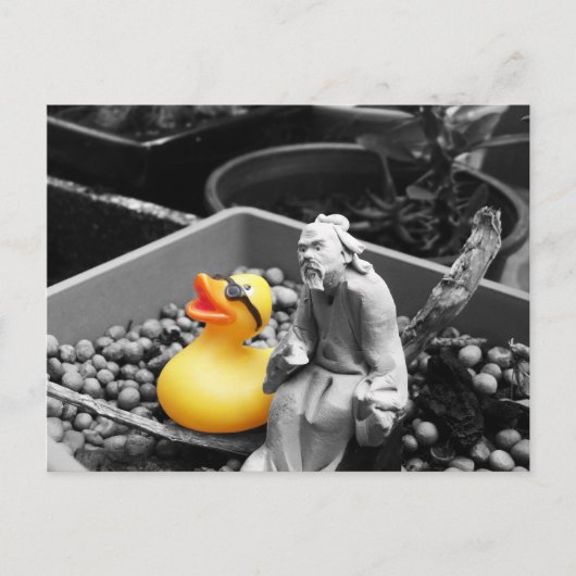 'De kunst van het Briefkaart van Zen' Rubber Duck (Voorkant)