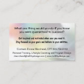 De kunst van het fitness Visitekaartje (Achterkant)