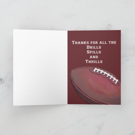 De Kunst van het football dankt u traint Bedankkaart (Binnen)