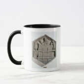 De kunst van het gebouw, zeshoekige decoratieve ve mok (Links)