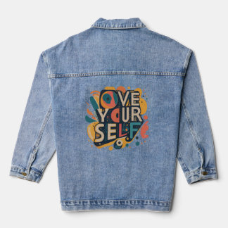 De kunst van het houden van jezelf" denim jacket