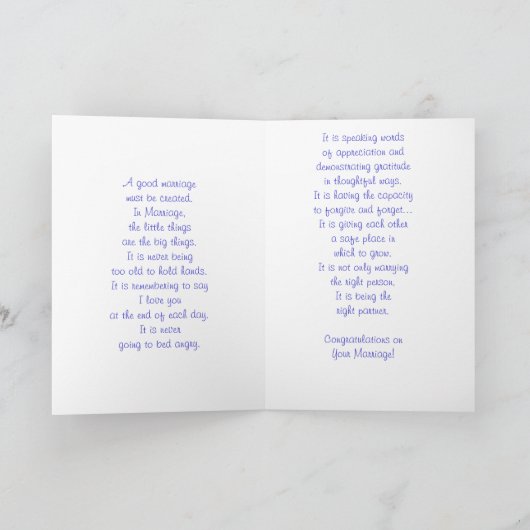 De kunst van het huwelijk kaart (Binnen)