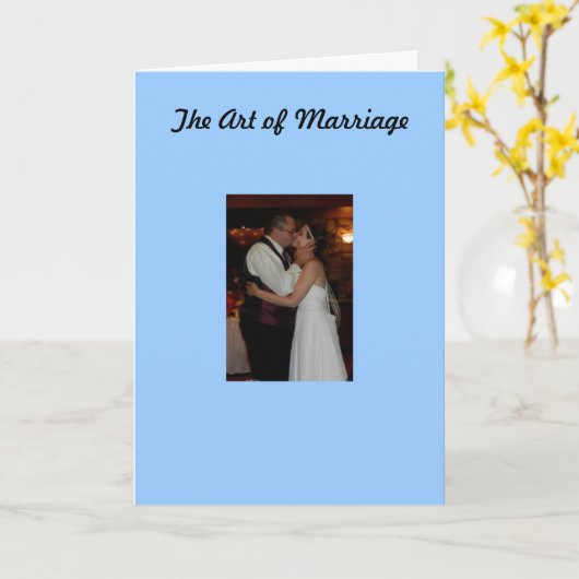 De kunst van het huwelijk kaart (Gele Bloem)