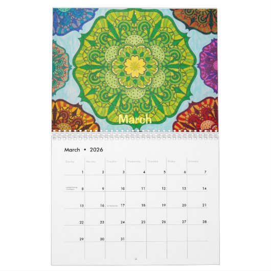 De kunst van het kleuren kalender (Mar 2026)