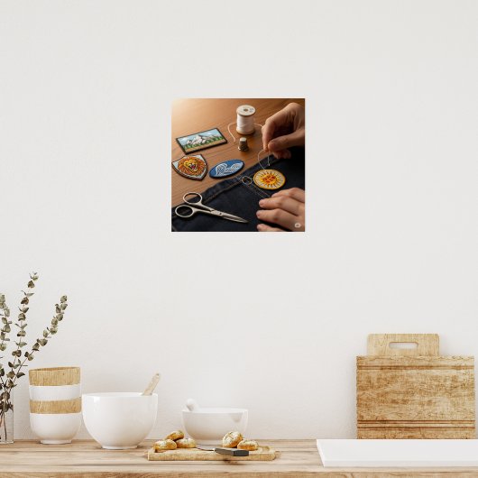 De kunst van het naaien poster (Keuken)