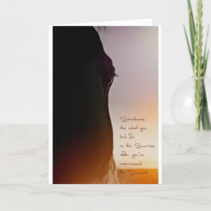 De kunst van het paard en inspirerend citaat kaart