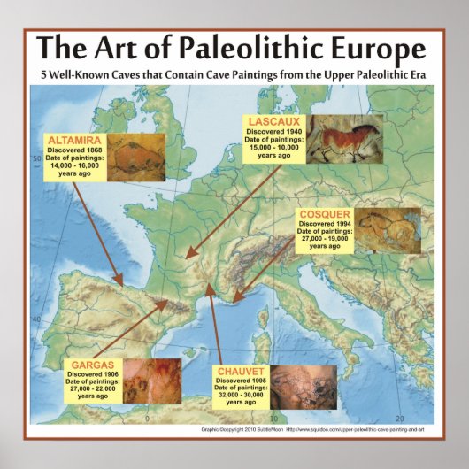 De kunst van het paleolithische Europa Poster (Voorkant)
