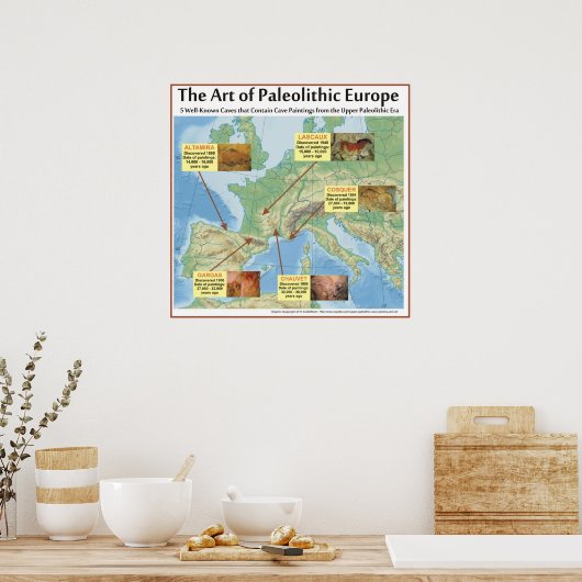 De kunst van het paleolithische Europa Poster (Keuken)
