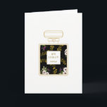 De Kunst van het parfum, Zwarte BloemenVerjaardag Kaart<br><div class="desc">De Kunst van het parfum, de Zwarte BloemenKaart van de Verjaardag. Schitterende vintage parfumfles met gepersonaliseerde naam op het. De binnenkant is verlaten leeg zodat kunt u precies zetten wat u daarin wilt. Gebruikend de sjabloon voeg uw aanvankelijke ontvangers toe en dan zal de naam voor de ontvanger, dit op...</div>