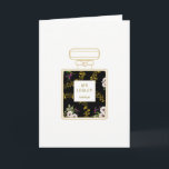 De Kunst van het parfum, Zwarte BloemenVerjaardag Kaart<br><div class="desc">De Kunst van het parfum, de Zwarte BloemenKaart van de Verjaardag. Schitterende vintage parfumfles met gepersonaliseerde naam op het. De binnenkant is verlaten leeg zodat kunt u precies zetten wat u daarin wilt. Gebruikend de sjabloon voeg uw aanvankelijke ontvangers toe en dan zal de naam voor de ontvanger, dit op...</div>