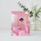 De kunst van het roze cadeauverpakking briefkaart (Staand voorkant)