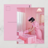 De kunst van het roze cadeauverpakking briefkaart (Voorkant / Achterkant)