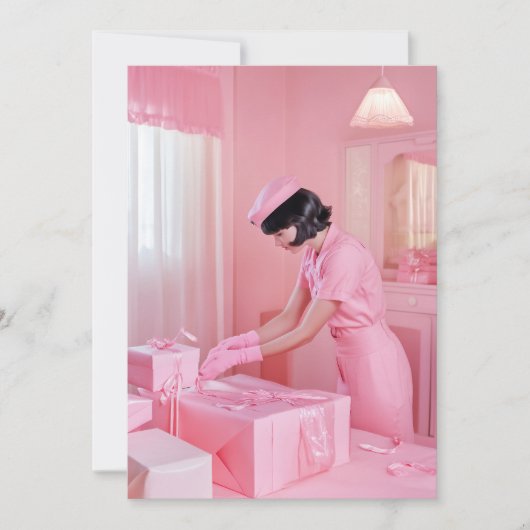 De kunst van het roze cadeauverpakking kaart (Voorkant)