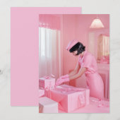 De kunst van het roze cadeauverpakking kaart (Voorkant / Achterkant)